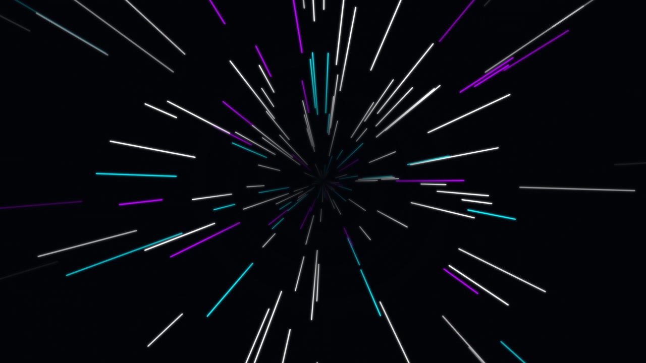 Abstract Motion Background with Glowing Neon Light Streaks