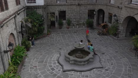 exploring the historic courtyard of intramuros, manila