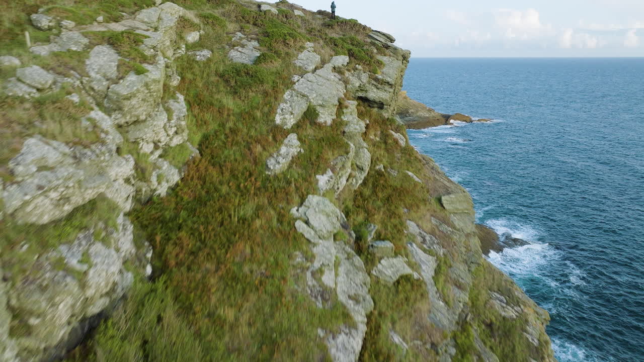 Coastal Cliffside View with Hiking Path