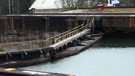 hydraulic gates of gatun locks at panama canal