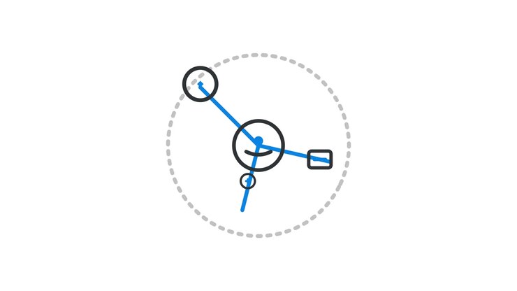 Animated Abstract Network Diagram Expanding on White Background