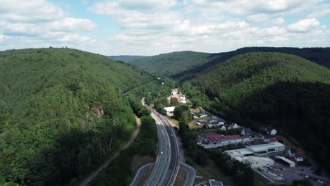 highway winding through a mountain valley