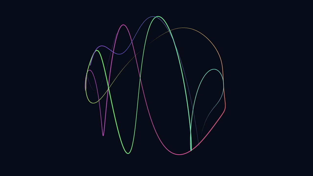 Motion abstract and futuristic sphere with dots and lines in dark space 4