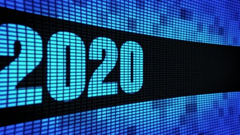 year 2020 displayed on led screen