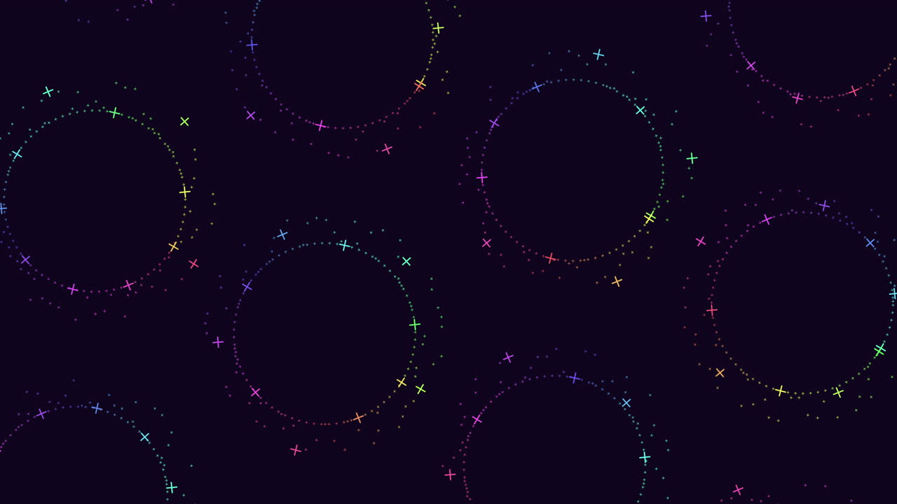 검은색 다채로운 원에 생동감 넘치는 원형 패턴이 무결한 디자인으로