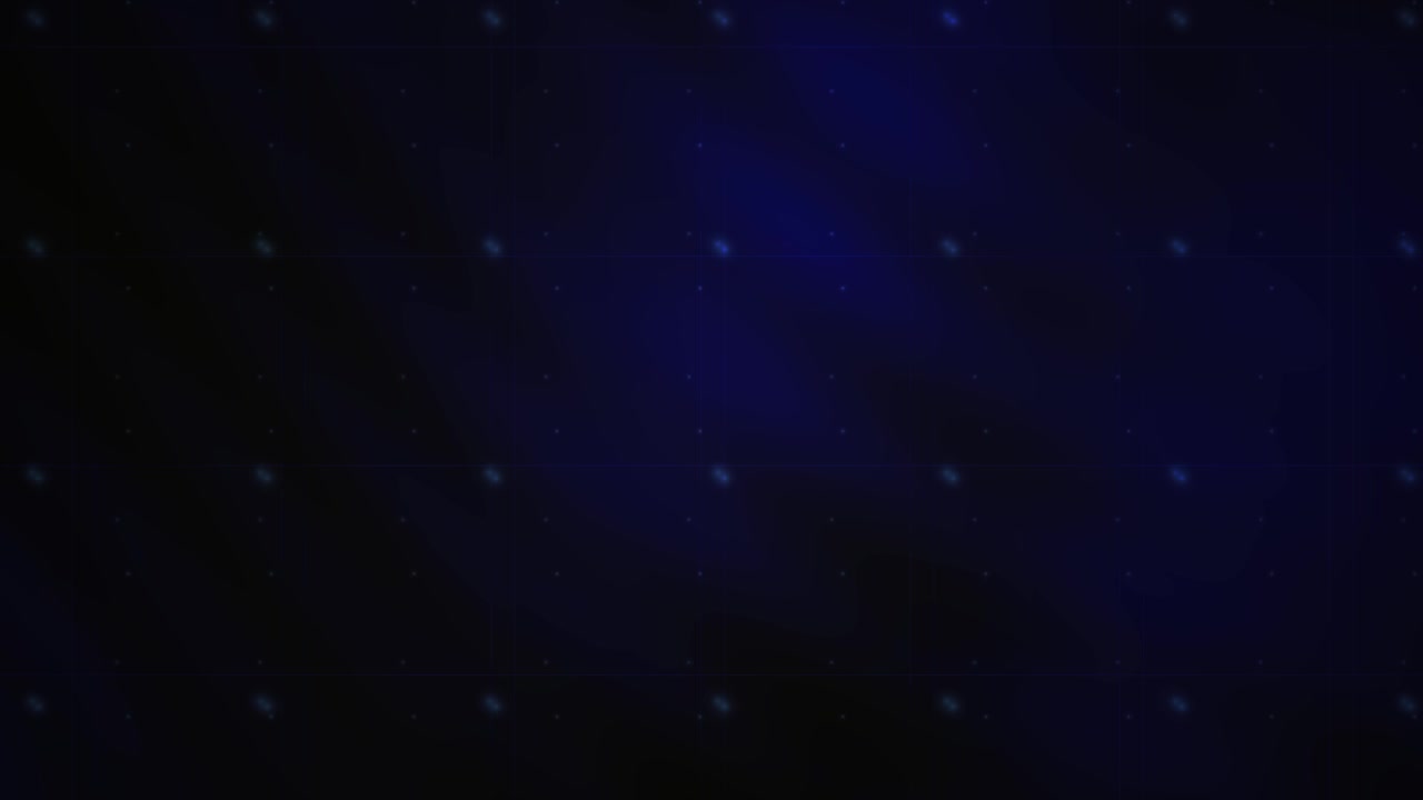 Abstract Dark Blue Digital Grid Background with Glowing Particles