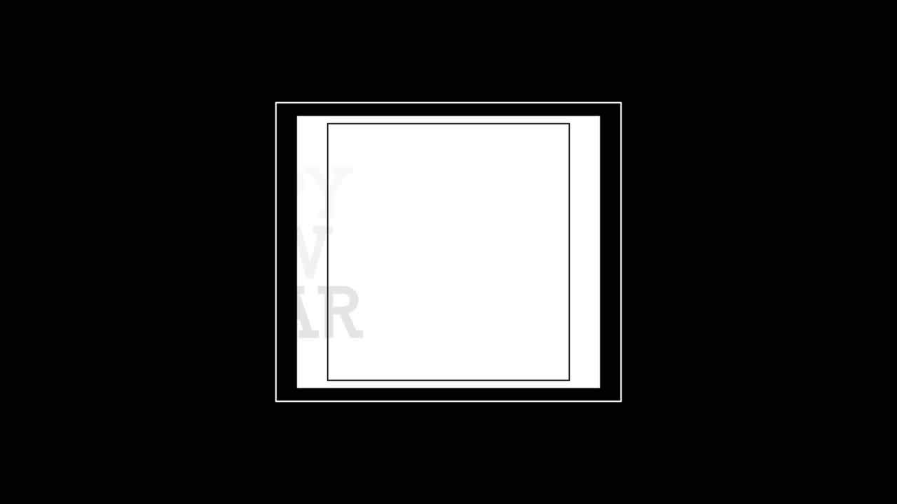 Happy New Year text in frame on black modern gradient