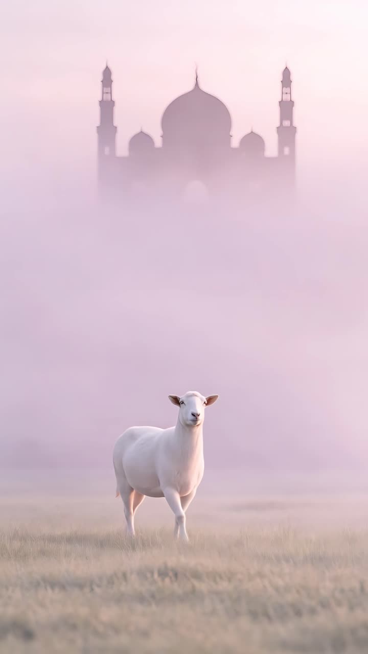 Mesquita Eid al-Adha Fundo Islâmico 4K.