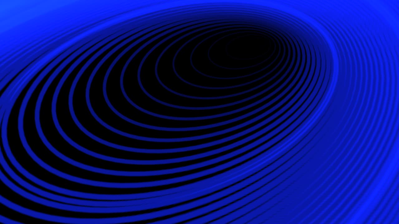 Black background with moving circular lines