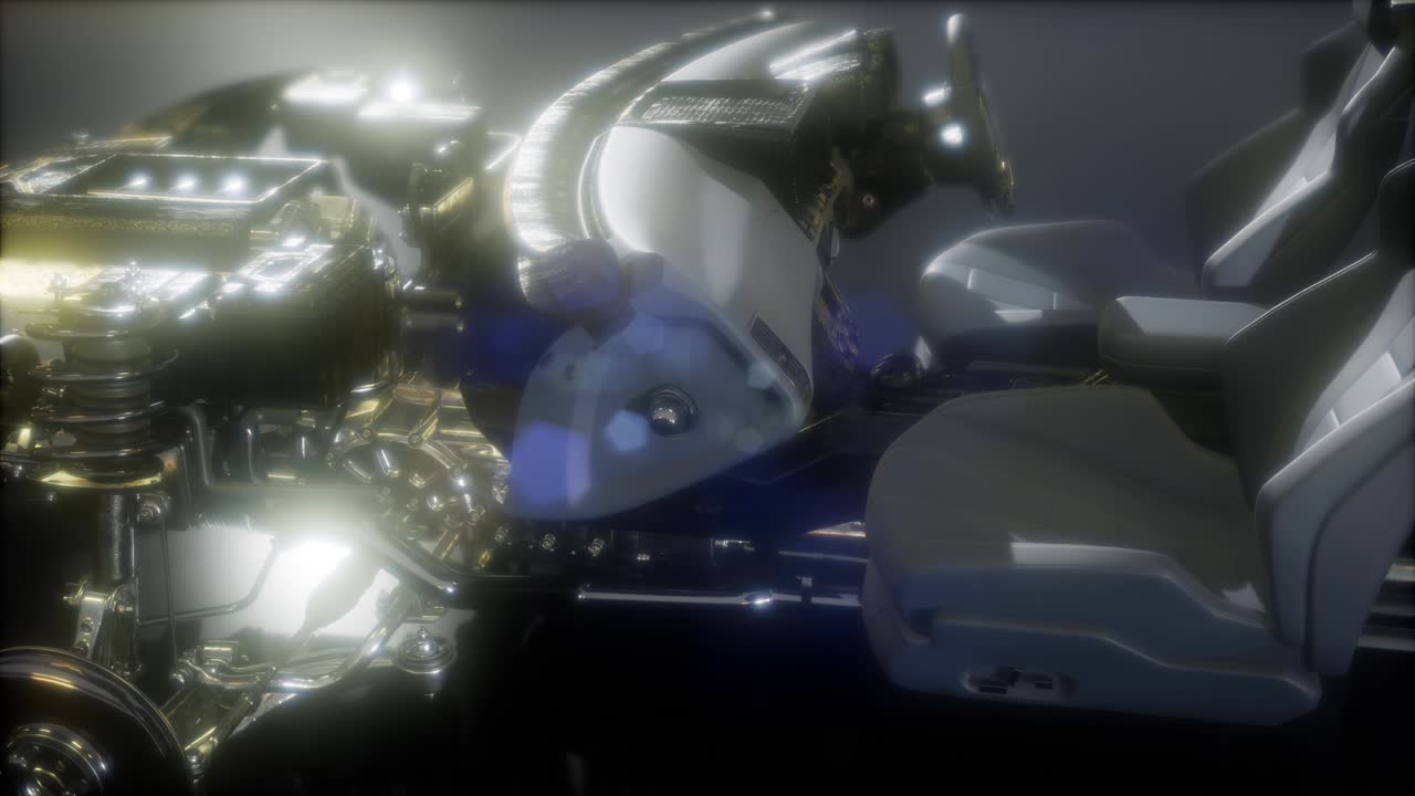 Detailed Car Engine and Other Parts