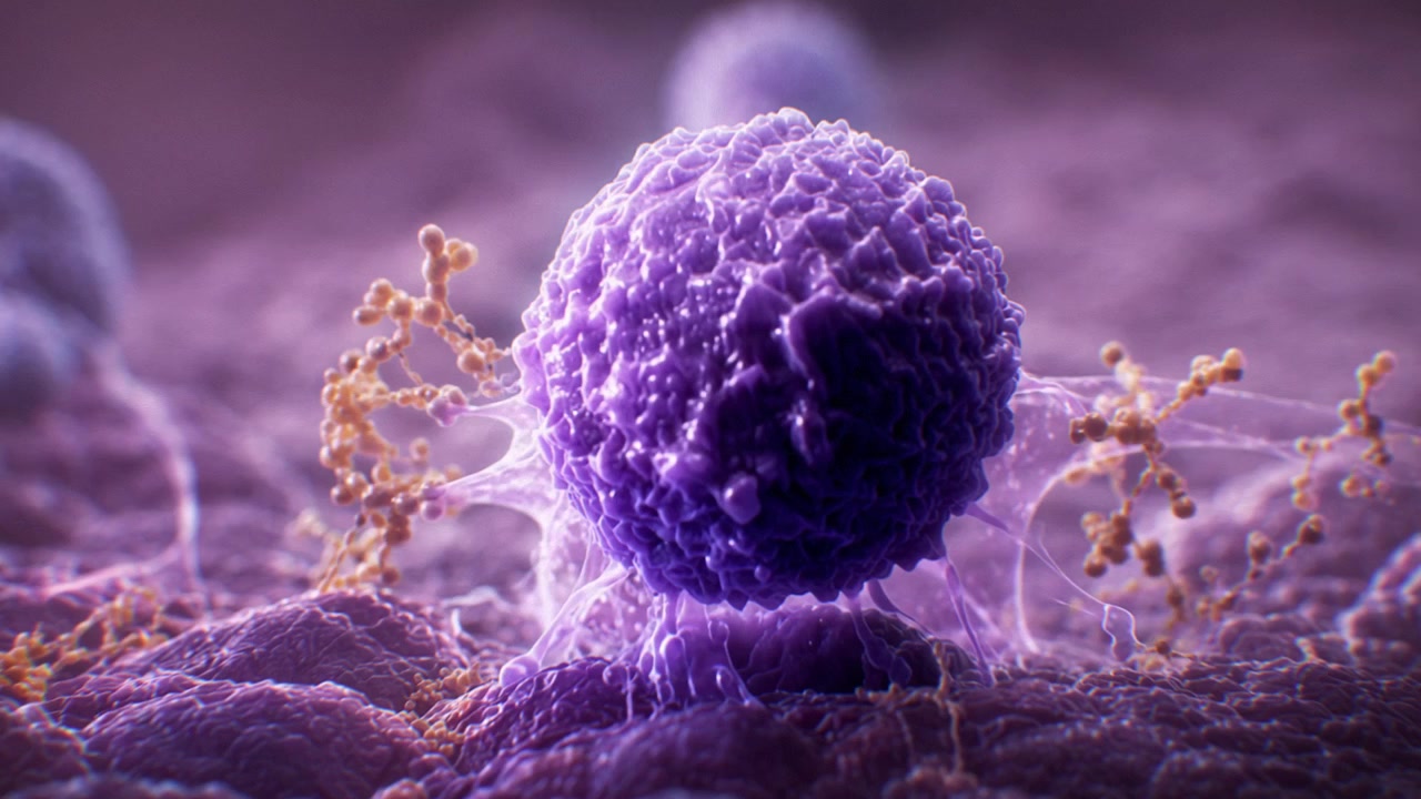 Microscopic View of Cancer Cell Division and Proliferation