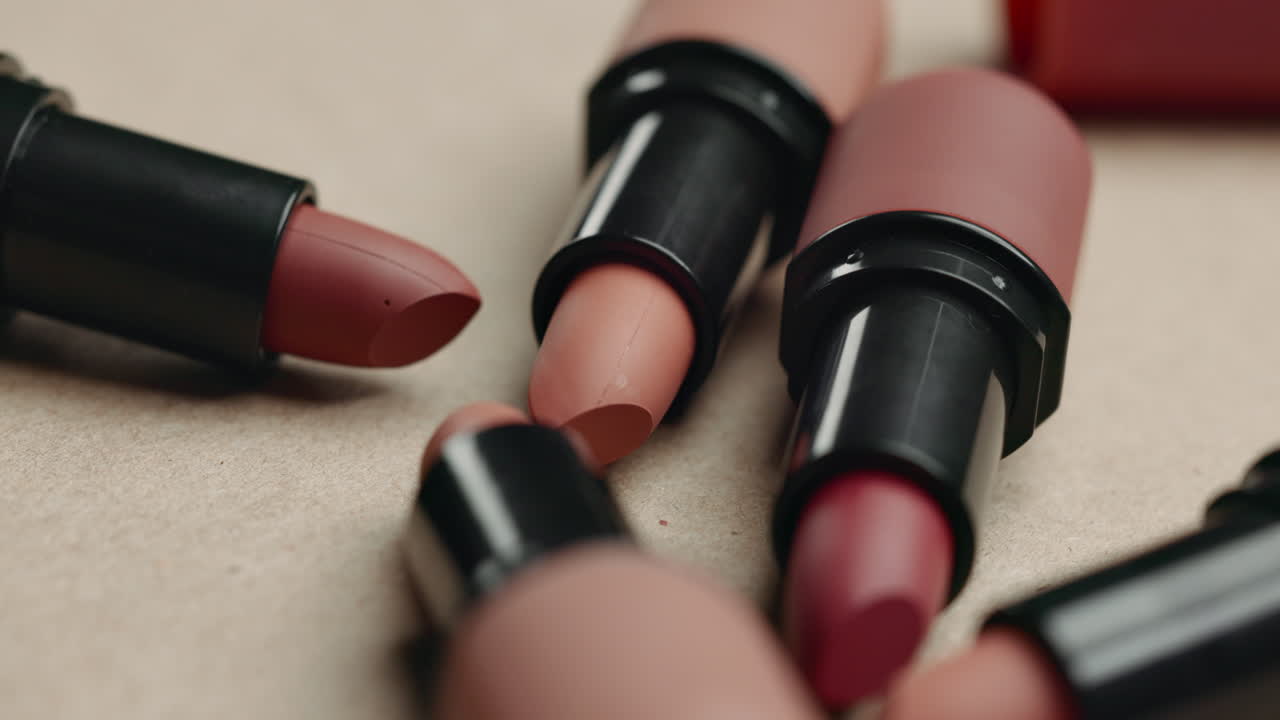 Closeup, lipstick product and beauty