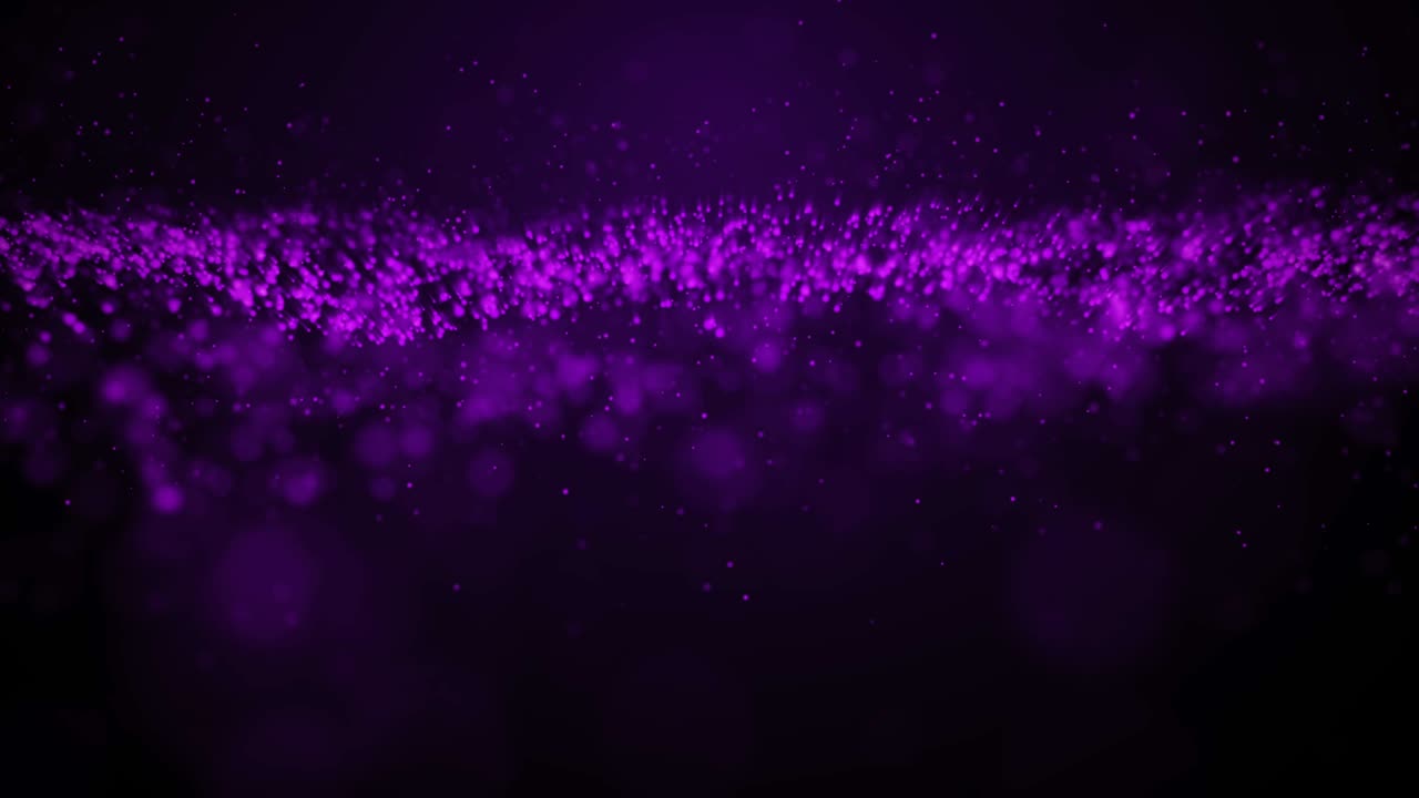 fondo de movimiento de ondas de partículas púrpura brillante