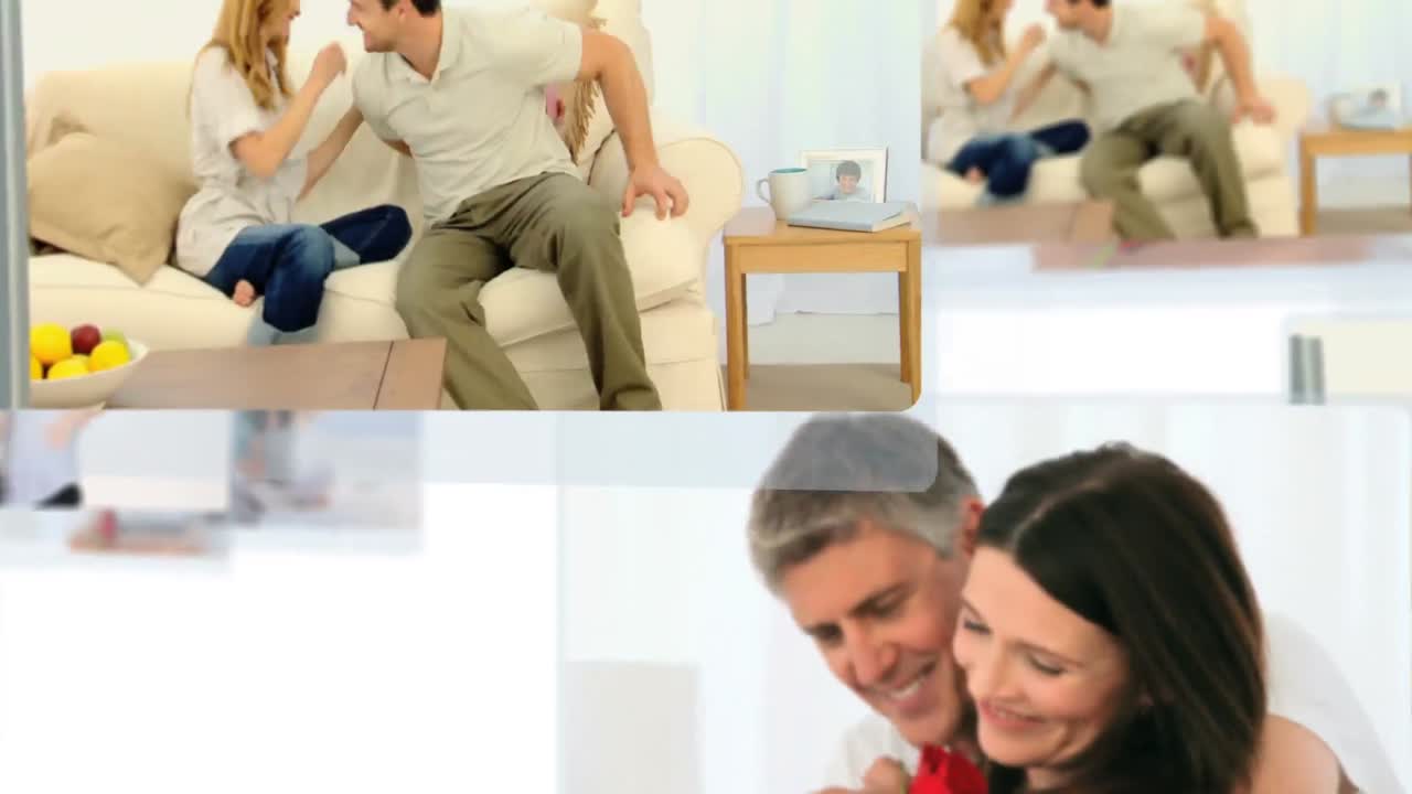 사랑스러운 커플의 몽타지