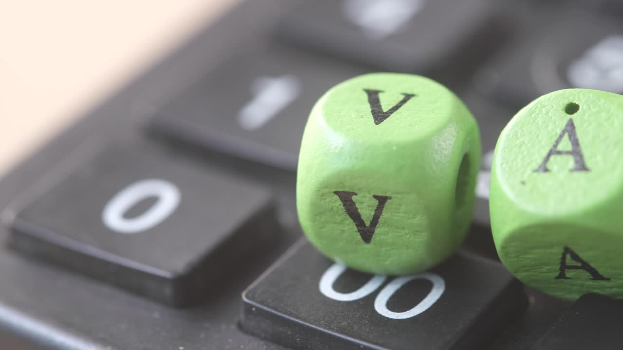 vat mostrado en una calculadora