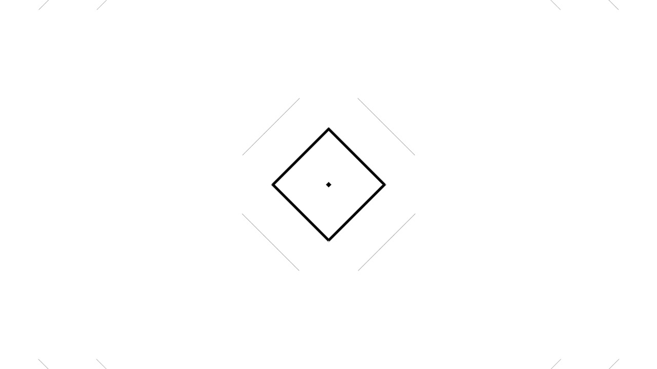 Abstract Geometric Animation with Expanding White Shapes on Black Background