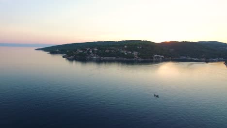 birds eye view of a hill in the island of brac, croatia