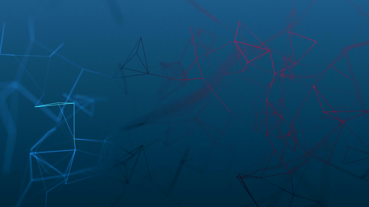 hermoso cg generado 3d bucle sin costuras fondo abstracto con líneas de geometría y puntos