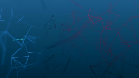 hermoso cg generado 3d bucle sin costuras fondo abstracto con líneas de geometría y puntos