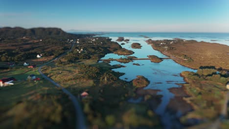 breathtaking aerial footage showcasing a cluster of tranquil coastal islands surrounded by calm blue waters