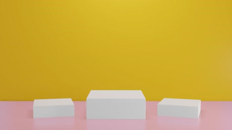pedestal de presentación de los productos