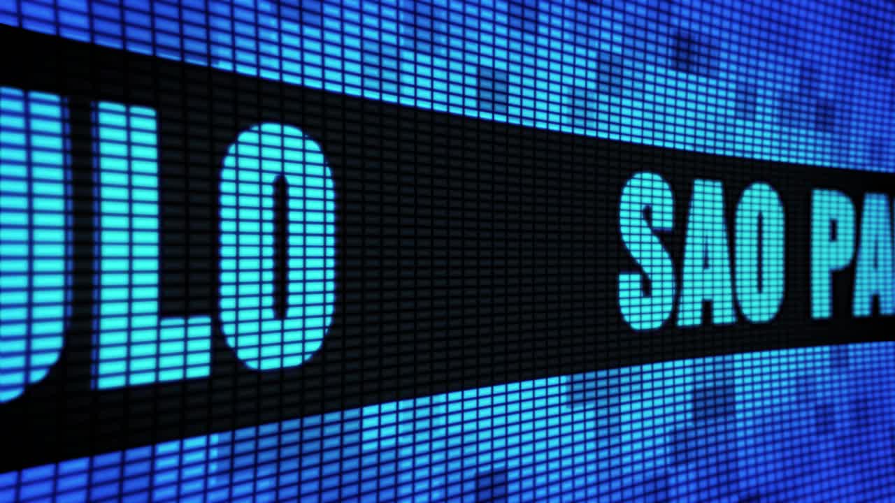 Sao Paulo on a Digital Display