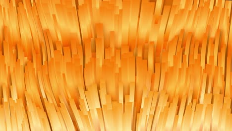 overlapping and bending orange gradient particle lines animation in constant motion up and down