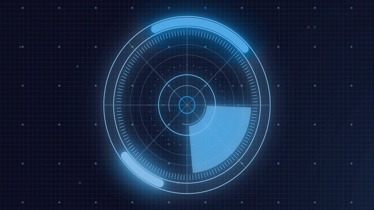 New likes starting radar UI rotating blue counter updating like icons spreading out showing growth