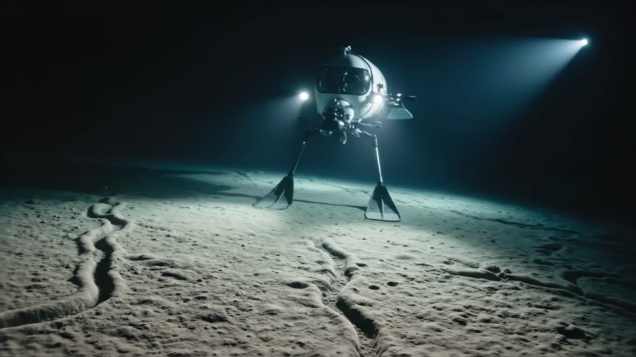 Underwater vehicle exploring the deep sea