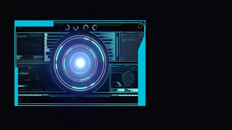 Animation of scope scanning and data processing on screen