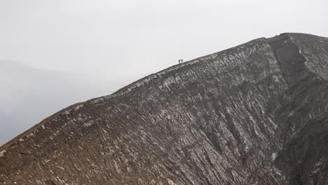mount bromo active volcano crater climbing mountainside java island indonesia
