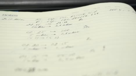 handwritten notes