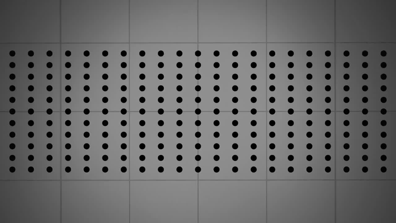 múltiples formas abstractas que se mueven contra un fondo gris