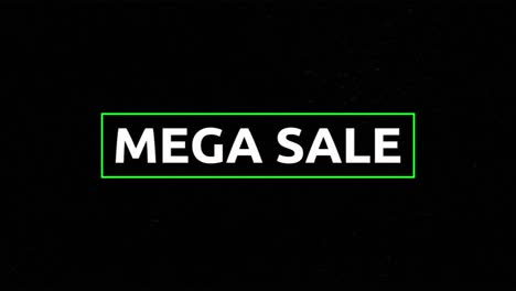 Animation-of-mega-sale-text-with-cross-marks-on-rectangles-and-sqaures