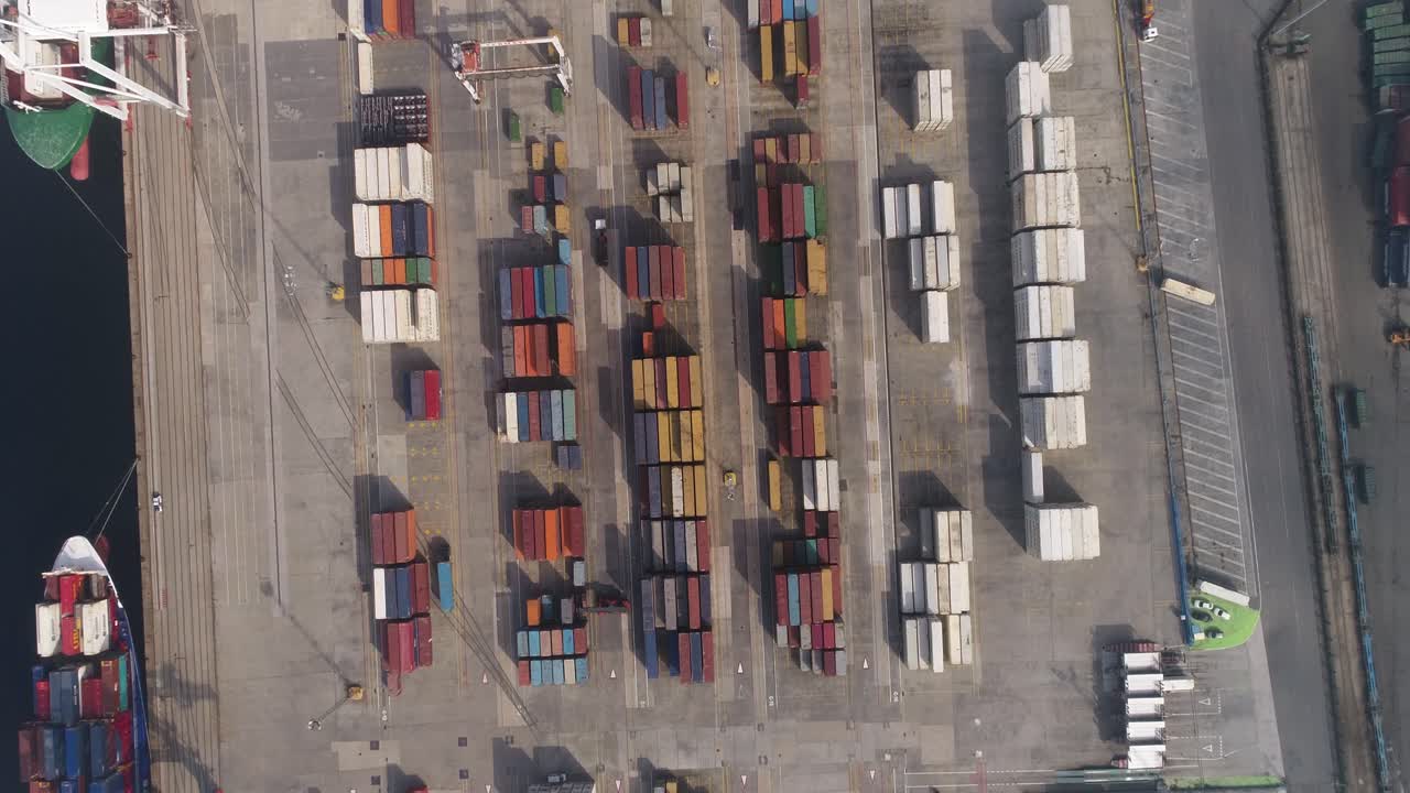 Slider of Machinery in Harbour Cargo Terminal