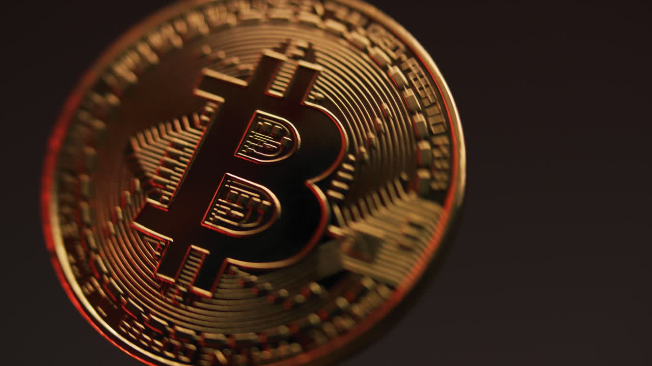 Bitcoin Gold Coin Closeup