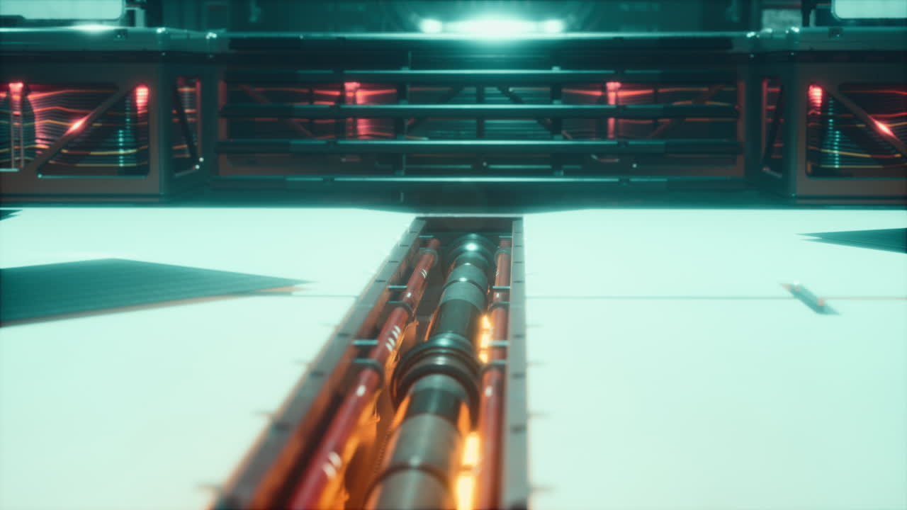 futuristic interior of the spase base