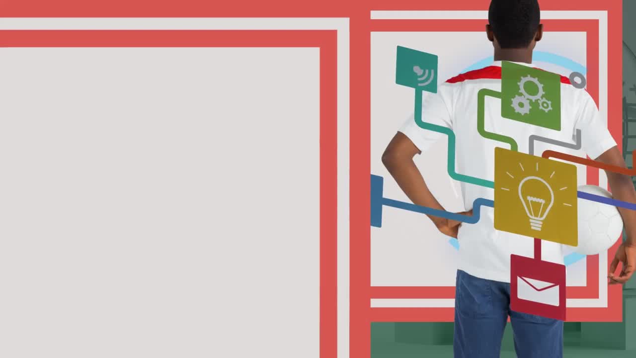 Multiple speech bubbles with increasing over woman using smartphone against white background