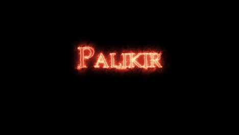 palikir written with fire. loop