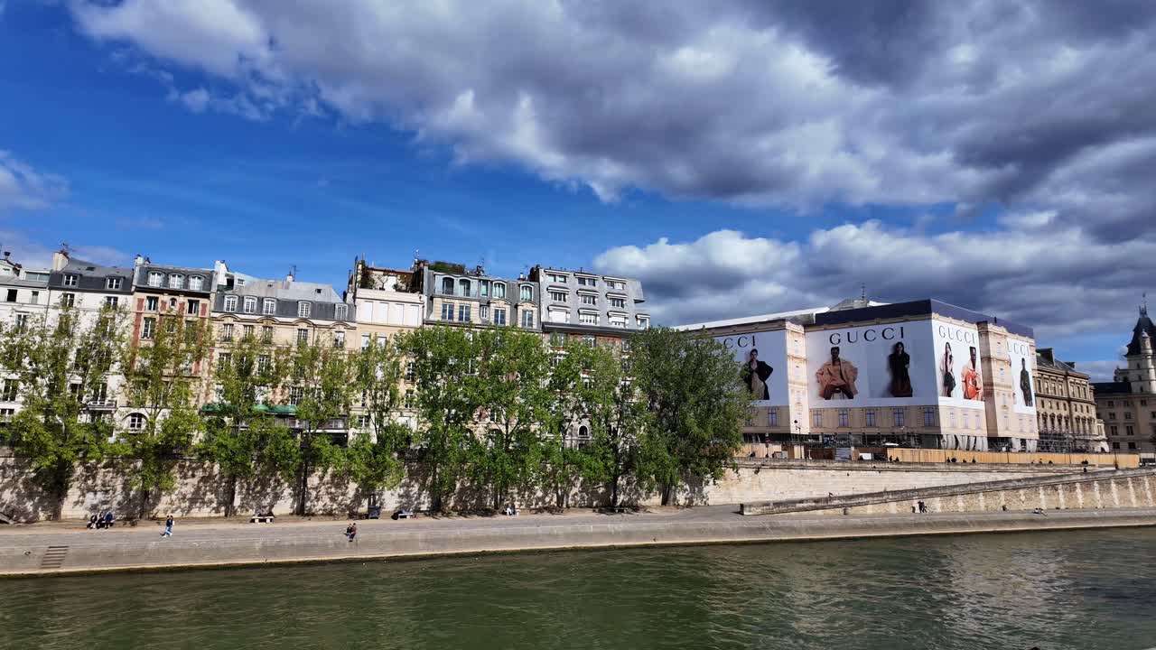 Seine river Paris France riverfront landmark buildings Europe capital city
