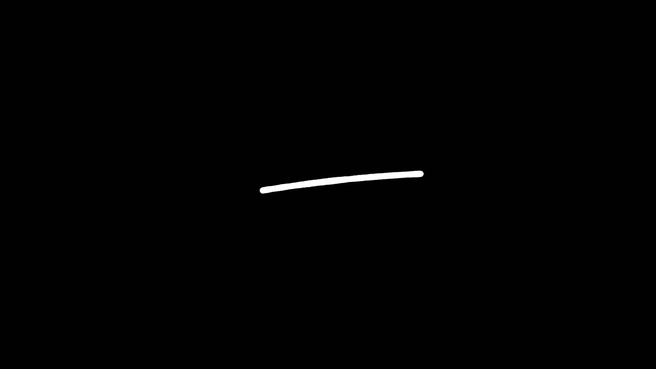 Animated Hand Drawn White Lines and Shapes on Black Background