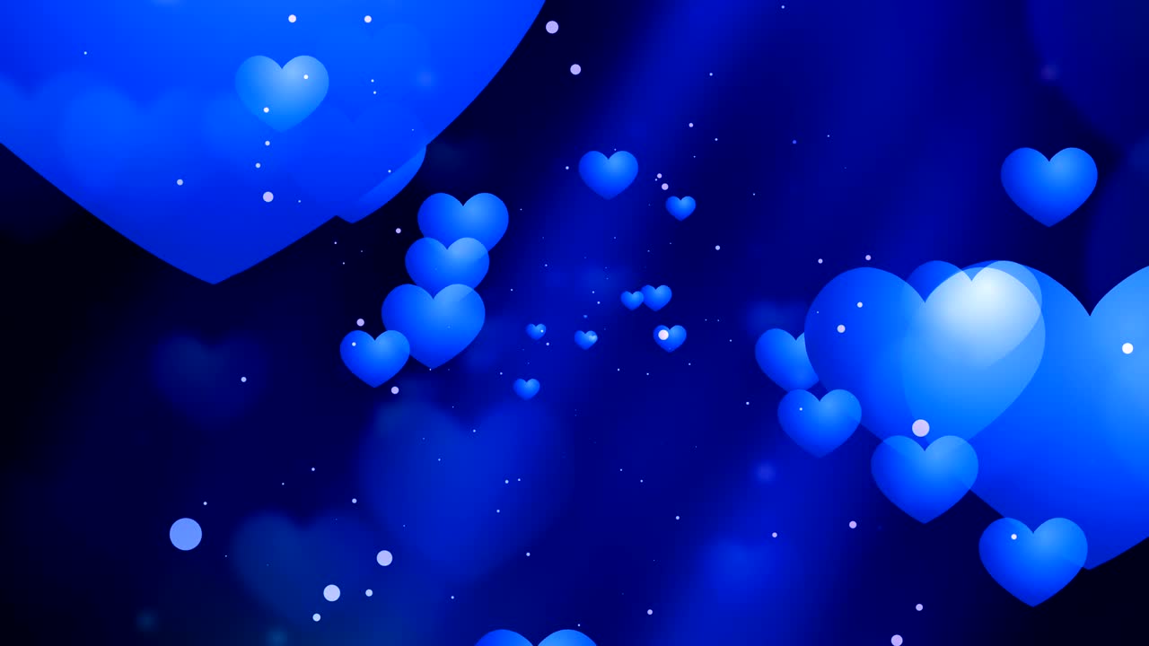 파란 발렌타인 심장