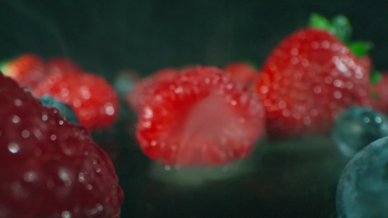 매크로 습한 여름 베리