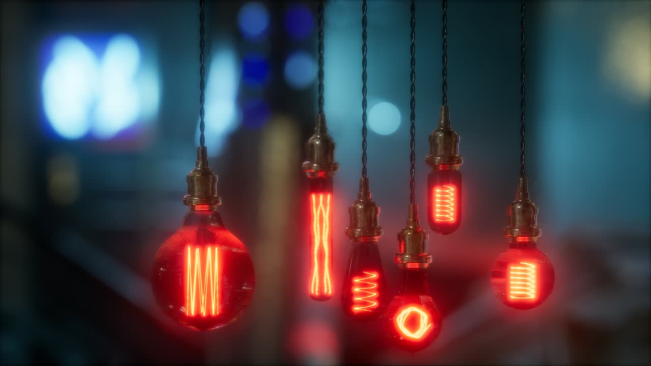 오래된 레트로 빈티지 열광 전구