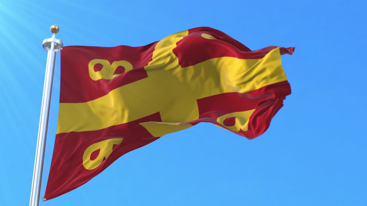 Imperial Byzantine Flag. Loop