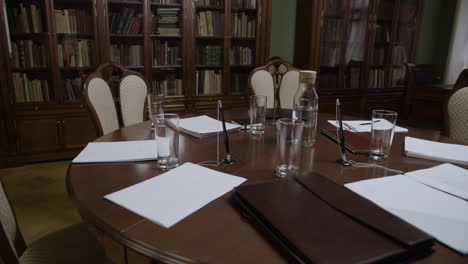 vintage meeting room in a library