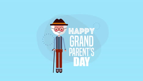 feliz tarjeta del día de los abuelos con el abuelo