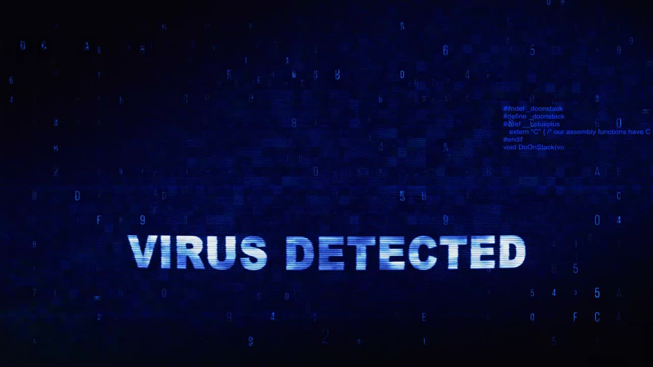 Virus Detected Warning Screen