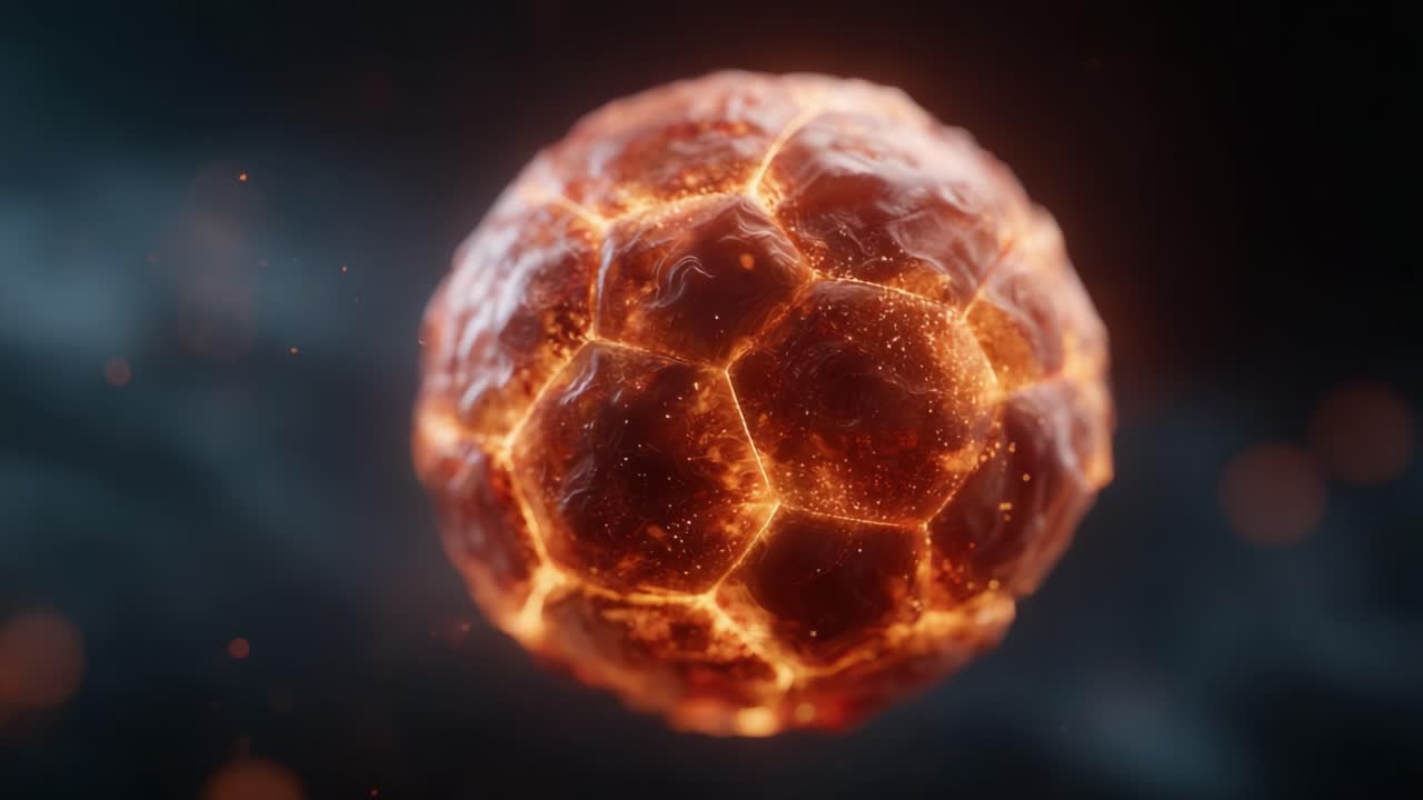 An Enigmatic Glimpse into an Exploding Celestial Body, Radiating Fiery Energy and Sparkling Radiance Against a Dark Cosmic Backdrop