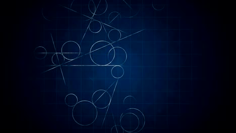 loop transition animation with scientific geometric patterns in mathematics. mathematics and education background. circle and line.